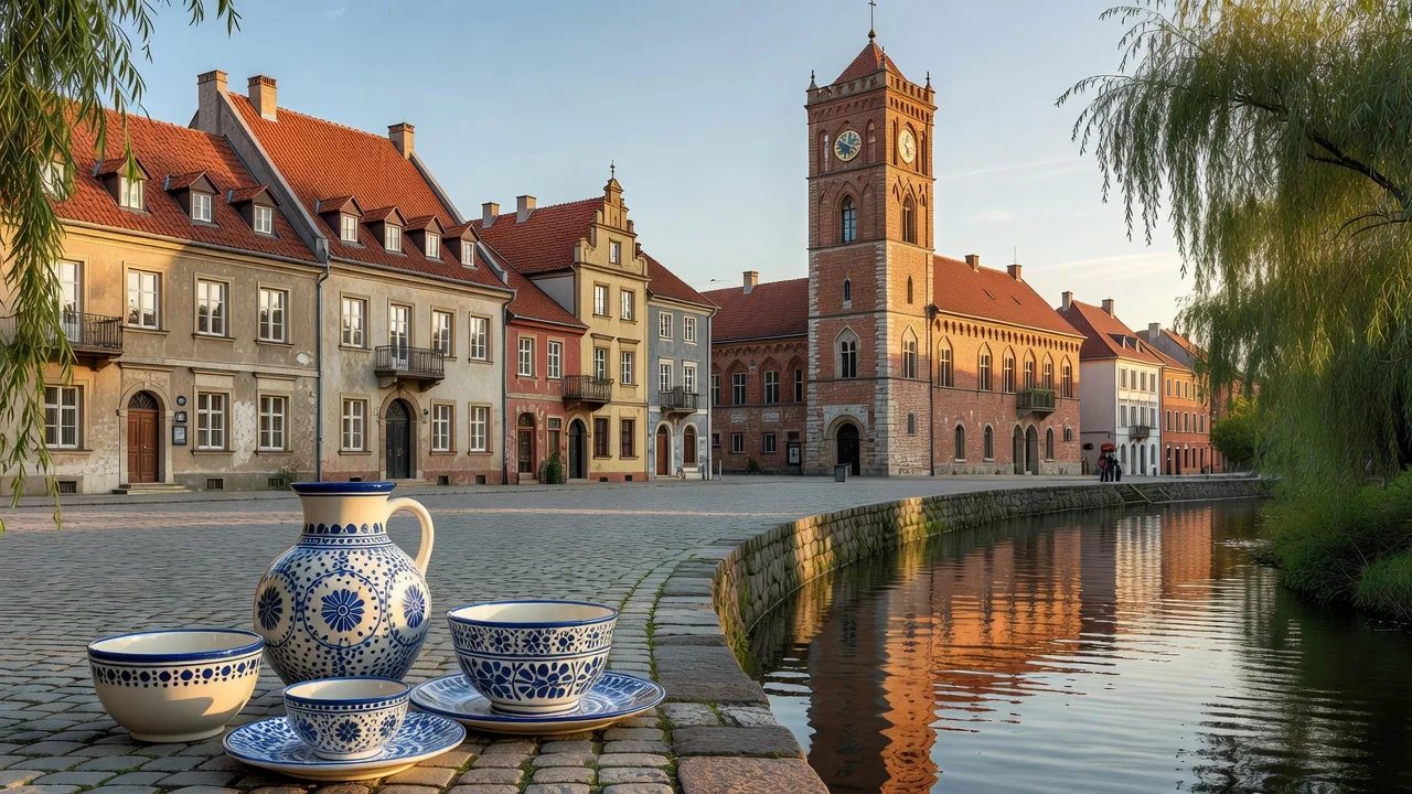 Stare fotografie Bolesławca ukazujące przedwojenną zabudowę rynku i codzienne życie mieszkańców